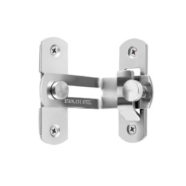QWORK® 90 Degree Right Angle Door Lock, Door Lock Buckle, for Door and Window Sliding Lock Bar Latch Barn Door Lock