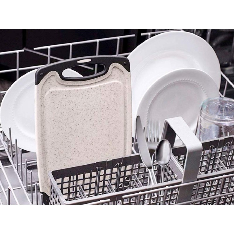 FLYINGSEA Cutting Boards For Kitchen, Anti-Skid Eco-Wheat Straw Cutting Board