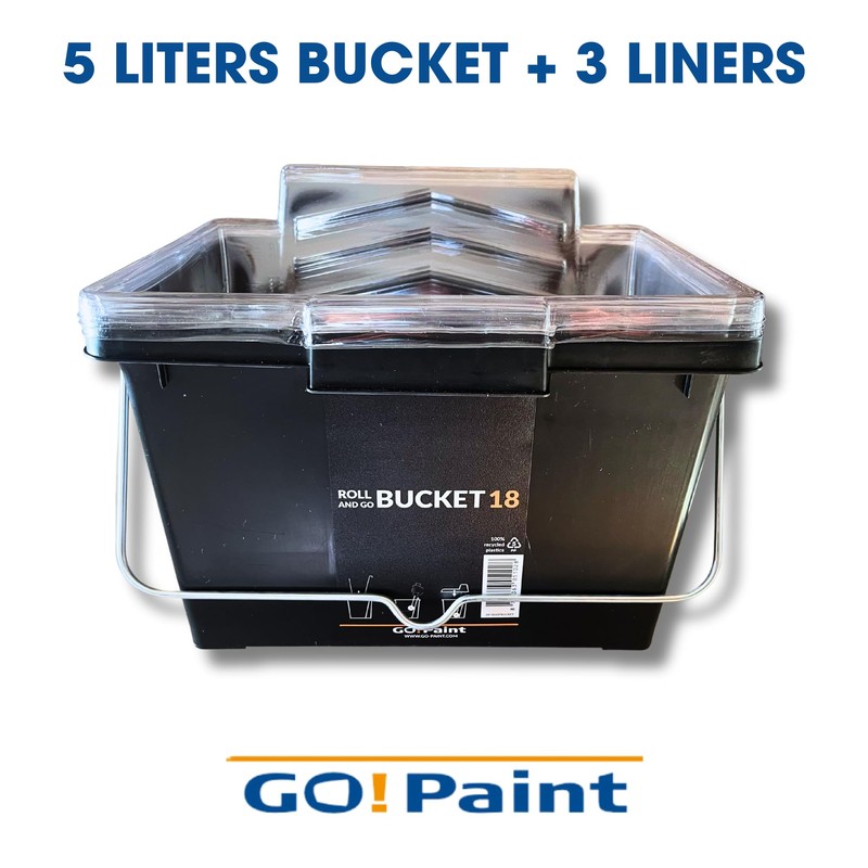 Go Paint 5 Litre Bucket Complete With 3 x 5