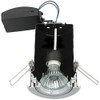 Shield Plus Modern Satin Silver Fire Rated GU10 Dimmable Adjustable