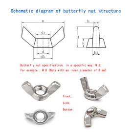 75 Pcs Wing Nuts Assortment Kit,Stainless Steel Metric Butterfly Nuts Assorted(M3/M4/M5/M6/M8/M10/M12),Hand Twist Nuts For Electrical,Automotive,Wood Products,Mechanical Equipment Fixings