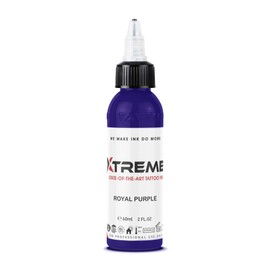 Xtreme Tattoo Ink, Versatile Medium Viscosity for Precision Tattooing, Rich Hue, Quick Healing, Acrylic-Free, Water Based, Highest Safety Standards - Ready-to-Use Tattoo Ink (Royal Purple, 2 oz)