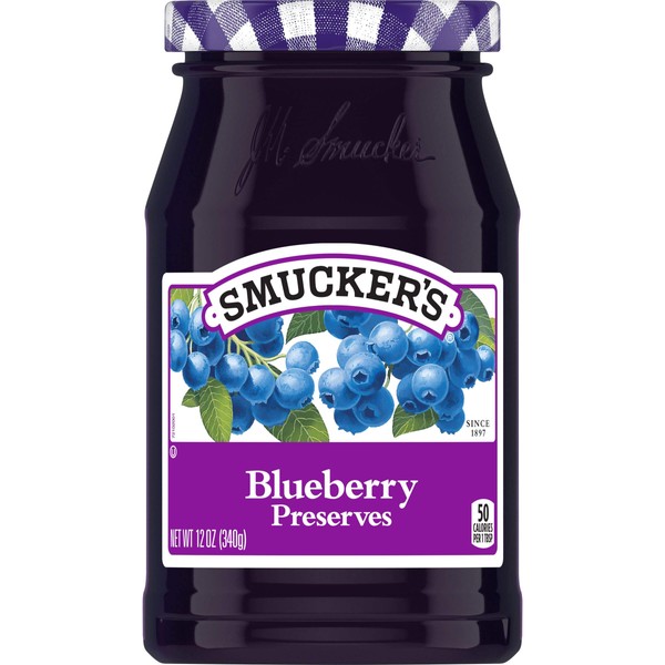 Smucker's Blueberry Preserves, 12 Ounces (Pack of 6)