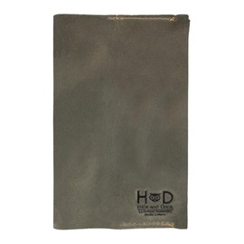 Hide & Drink, Pocket-Sized Memo Books Cover Compatible with Field Notes (3.5 x 5.5 in.) Journal Case with Card Slot, Refillable Travelers Notebook, Full Grain Leather, Handmade, Dark Jade