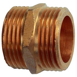 Cornat FLOR92760 Brass Double Nipple, Gold, 1 1/4-Inch