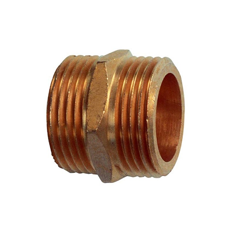 Cornat FLOR92760 Brass Double Nipple, Gold, 1 1/4-Inch