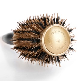 Antistatic Anion Round Hair Brush with Ceramic Plate Design for Salon and Home Use, Round Brush for Blow Drying (A1813-43)