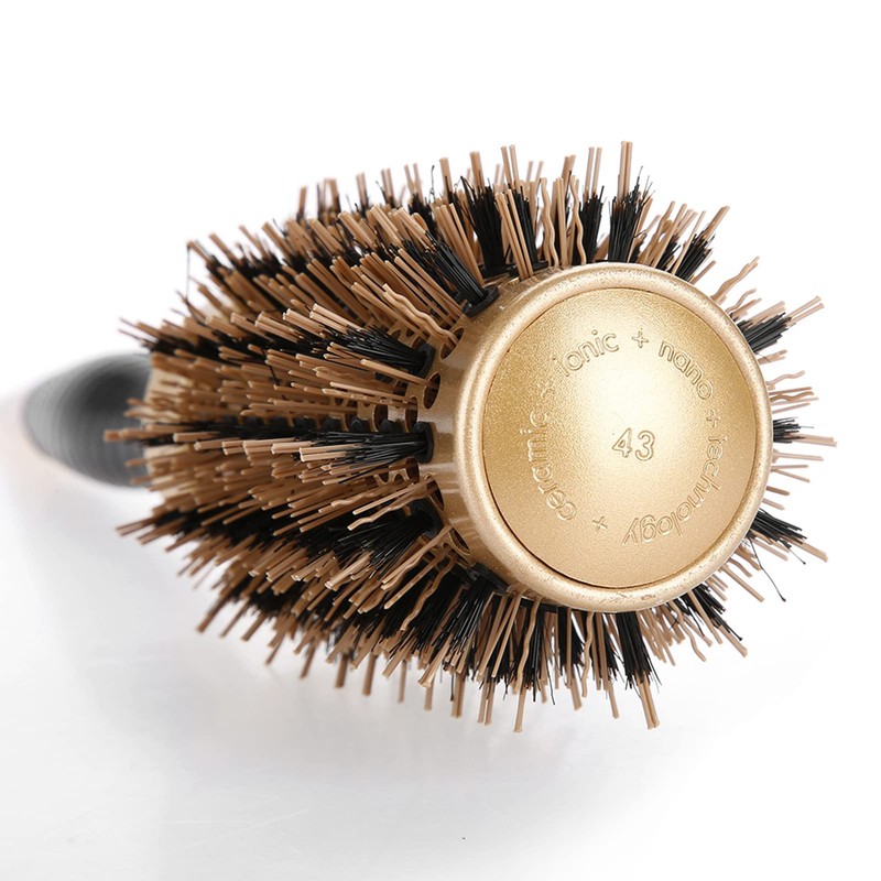 Antistatic Anion Round Hair Brush with Ceramic Plate Design for