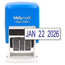 MaxMark 2000 Dater Self Inking Date Stamp - Blue