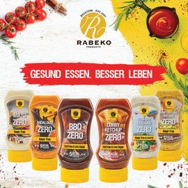 Rabeko Zero Sauce - Samurai, 1 x 350ml ohne Zucker & wenig Fett - gesunde Low Carb Produkte kalorienreduziert fettreduziert für Salat, Pommes Frites, Burger, Grill - Gluten und Laktosefrei