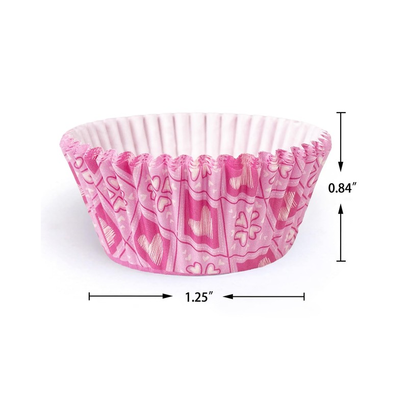 qiqee Valentine Cupcake Liners 300PCS Muffin Liners 6 Designs Birthday