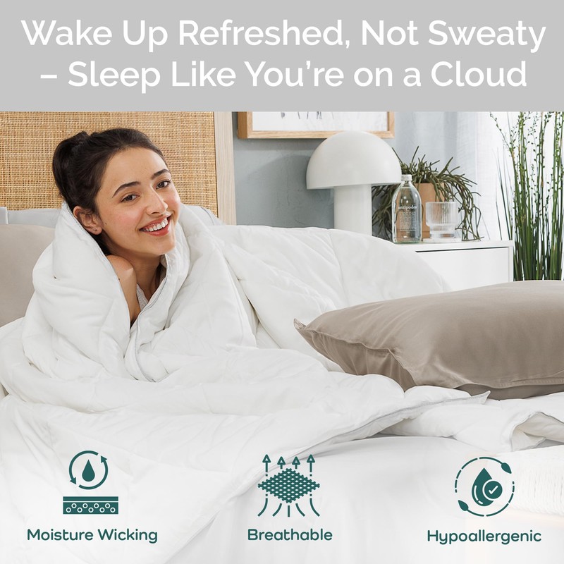 Bamtek 100% Viscose Derived from Bamboo Comforter, Cooling Comforter, Duvet