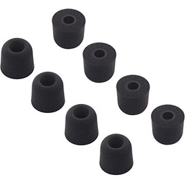 ALXCD Foam Eartips Compatible with 4.0mm Connect Hole, Medium Size 4 Pairs Soft Memory Foam Earbud Tips, Fit for Most in-Ear Headphones, Foam, Black