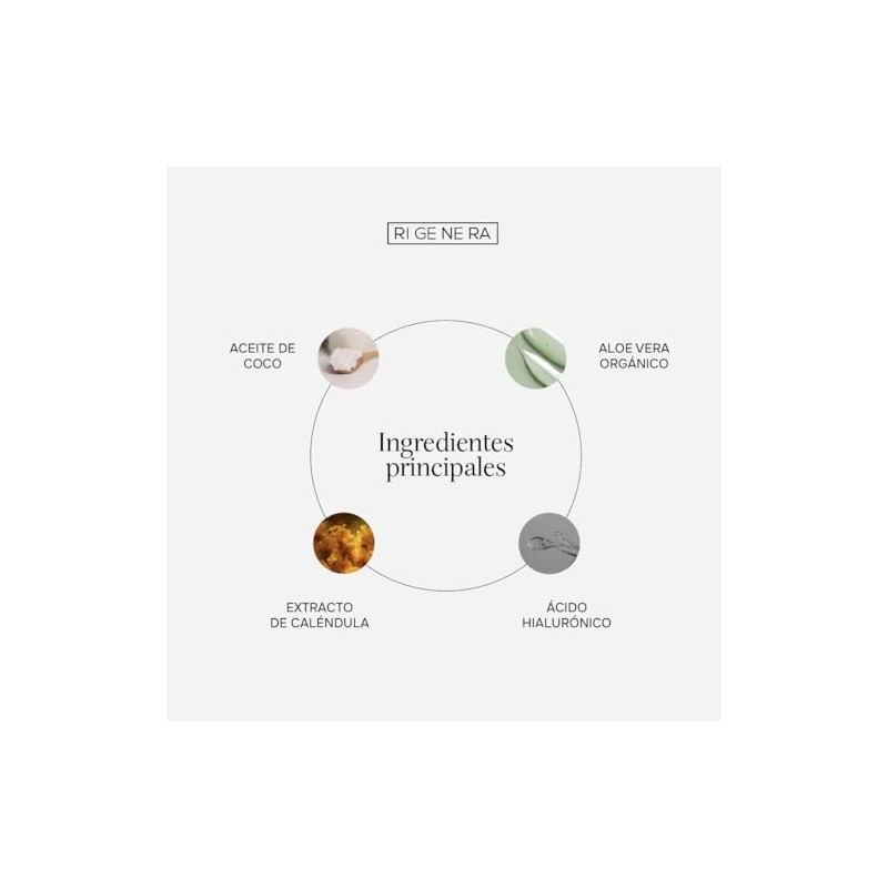 Rigenera R.08 Crema Anti-Age SPF50 con Aloe Vera, Ácido Hialurónico,