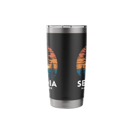 Sequoia National Park 1890 Sequoia Trees Sunset Retro Stainless Steel Insulated Tumbler