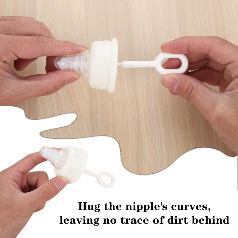 10 PCS Nipple Brushes Pacifier Cleaning Tools Small Bottle Brush