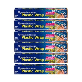 Reynolds Kitchens Quick Cut Plastic Wrap, 225 Square Feet, Pack of 6