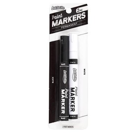 ArtSkills Acrylic Paint Pens, Black and White Paint Markers for Kids, Fine Tip Markers for Painting Glass, Ceramic, Wood, Metal, Art Supplies for Kids & Adults