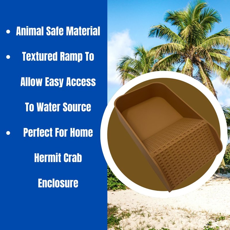 Hermit Crab Watering Pool | Platform Pool Accessory with Access