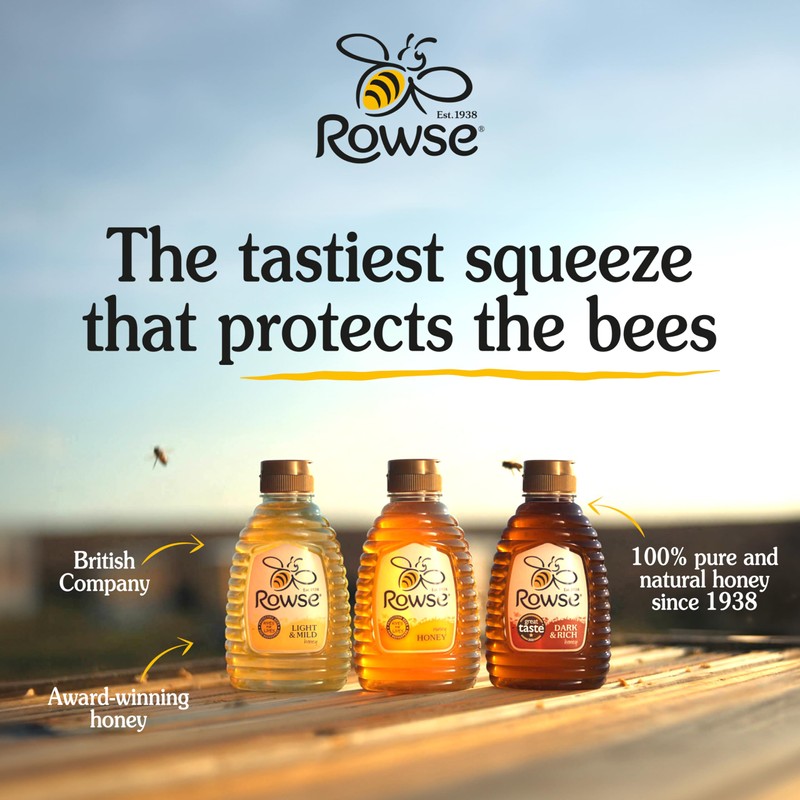 Rowse Honey, Organic Honey, Runny, Jar, 100% pure & natural,