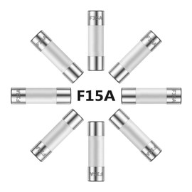 ALLECIN 15A 250V 5x20MM Fast Blow Ceramic Fuses 15 Amp 250 Volt 0.2 x 0.78 Inch Fast-Acting Tube Fuse F15AL250V (Pack of 20Pcs)