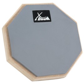 XDrum TF-6 TrueFeel Practice Pad 6 Inch with Bag (Exercise Pad, Training Pad, Special Rubber Surface, Very Quiet, M8 Thread for Tripod) Grey/Natural