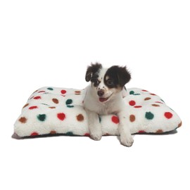 Aytupotin 24 inch Dog Crate Bed,Comfortable and Cozy Crate Beds for Small Dogs,Washable and Non-Slip Small Dog Crate Bed,Colored Dots