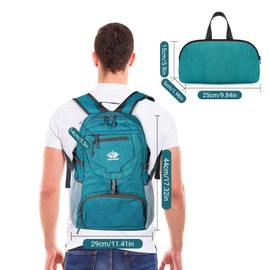 Ultralight Hiking Backpack - Trekking Backpack 30L - Foldable Backpack Women's Backpack Men - Hiking Backpack Outdoor, Compact Travel Daypack (Green)