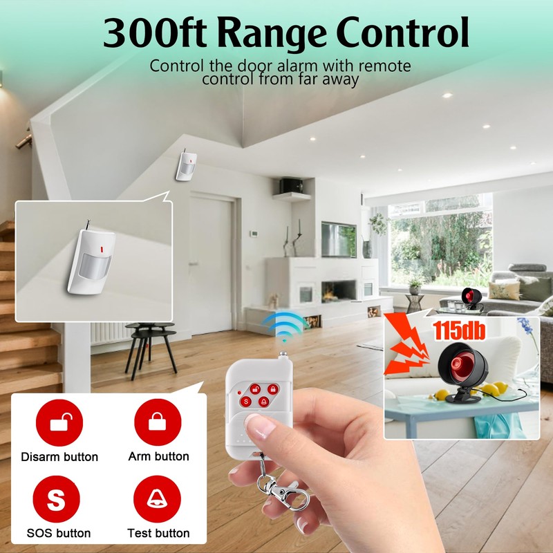 KERUI Standalone Home Office Shop Security Alarm System Kit,Wireless Loud