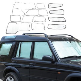 Windshield Side Rear Window Full Set Car Sun Shade Compatible with Land Rover Discovery 2 1998-2004,Automotive Sun Protection Folding Sunshades Blocks UV Rays Keep Cool Car Accessories