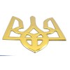 Ukrainian Trident Gold Finish Decal Emblem Ukraine Tryzub 3D Sticker