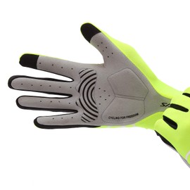 Santic Cycling Gloves, Cycling Gloves, Moisture Absorption, Smartphone Compatible, Shock Absorption, Abrasion Resistant, Breathable, 3 Colors, Unisex, green