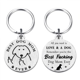 Gifts for Dog Mom Mother's Day Keychain - Dog Mom Birthday Keychain - Gifts from Dogs to Mom Mother Easter Stuff