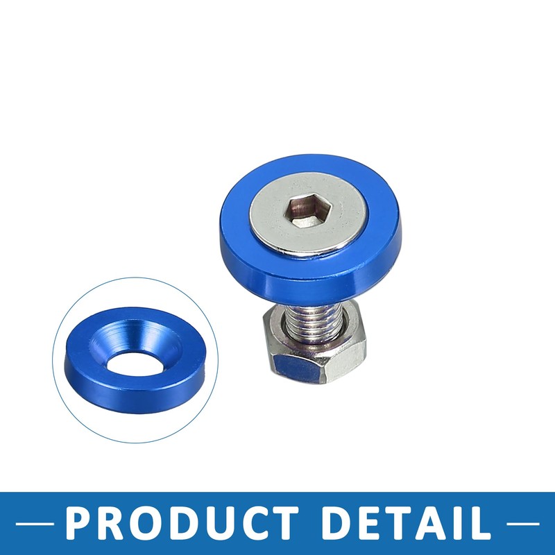 A ABSOPRO Car Motorcycle M6 Fender Bumper Washer Bolt Nuts
