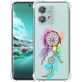 GlamCase Clear Case for Moto Edge 40 Neo, Moto Edge 40 Neo Clear Case - Dream Catcher Watercolored design printed Clear ShockProof Protective Designer Back Clear Case/Cover for Moto Edge 40 Neo
