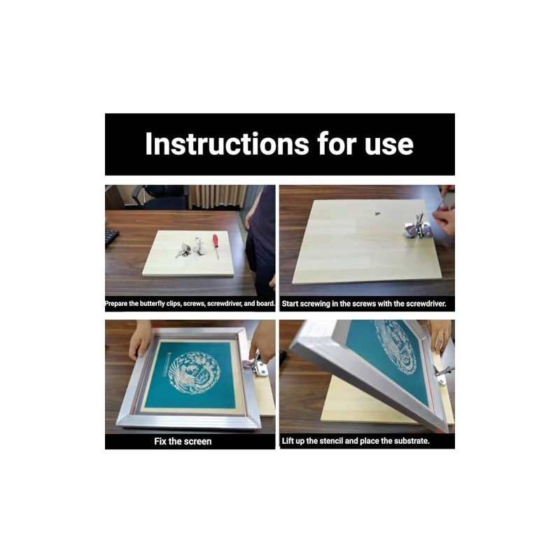 2pcs Silk Screen Printing Hinge Clamps Table Metal Frame Hinge