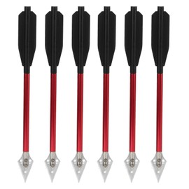 6Pcs Crossbow Arrows Double Screw Fixing Aluminum Alloy Shooting Bow Arrows Archery Accessory 6.75in Red