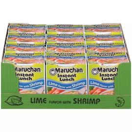 Maruchan Instant Lunch Lime Flavor with Shrimp, 2.25 Oz, 12 Pack