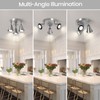 SEEBLEN 3-Light Industrial Directional Track Lighting with Pull Chain On/Off,