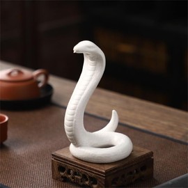 Zodiac Figurine Snake 2025 White Snake Figurine Entrance Lucky Snake Snake Good Fortune Feng Shui Goods Money Fortune Good Fortune Good Luck Prosperous Business Amulet Disease Dissipation New Year