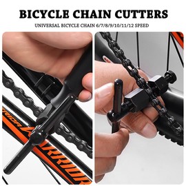 Chain Riveter Bicycle Chain Rivets Bicycle Chain Repair Set for 6 to 12 Speed and Single Speed Chains, Bicycle Chain Tool Removal and Attaching Bicycle Chains for Mountain Bike, City Bike