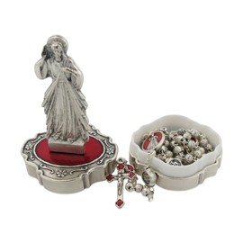 Deluxe Divine Mercy Rosary with Decorative Case