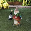 Accent Plus HOME GARDEN FANTASY DECOR GNOME ON MUSHROOM SOLAR