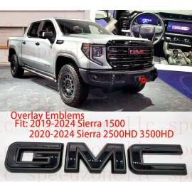 Auto Front Black Emblem Overlay 2019-2024 GMC Sierra 1500 2500HD 3500HD