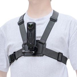 Rugvis Quick Release Adjustable Chest Mount Harness Strap，Chest Strap Body Mount for Insta360 X5/X4/X3/Ace Pro/Go3S