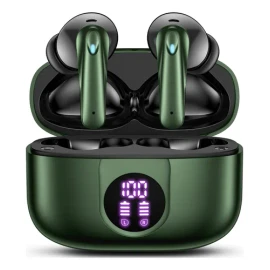 Audífonos Inalámbricos Bluetooth Occiam P91 In Ears Color Verbe - Doble Micrófono Cancelación Ruido, 60h Total Playtime, 13mm Drivers Hifi, Anc 30db, 45ms Latencia Baja, Carga Rápida 10min
