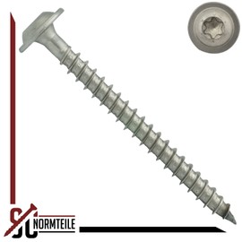 Flat Head Wood Screws with Hexalobular Socket (TX) - 8 x 30/30 mm - Pack of 25 - with Cutting Notch - Cut Tip - Stainless Steel A2 V2A - Flat Head Screws - ETA - SC9250