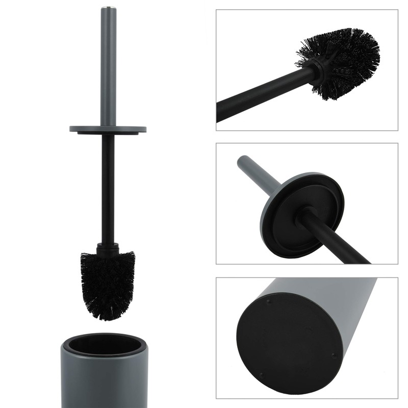 Spirella BATH BRUSH STAINLESS STEEL AKIRA MATT GREY, Metal, 40