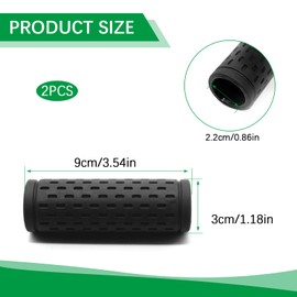 Pack of 2 Ergonomic Bicycle Grips 22 mm Universal, Non-Slip Rubber Grips for Mountain Bike, Road Bike, Folding Bike, City Bike, Scooter, Shock-Absorbing Design, Adults and Children (Black)