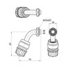 SANEI PY127-64X-16 Universal Home Pipe with Jointer, One-Touch Connection of